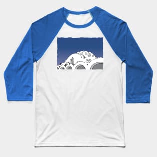 SANTORINI BLUE GALLERY Baseball T-Shirt